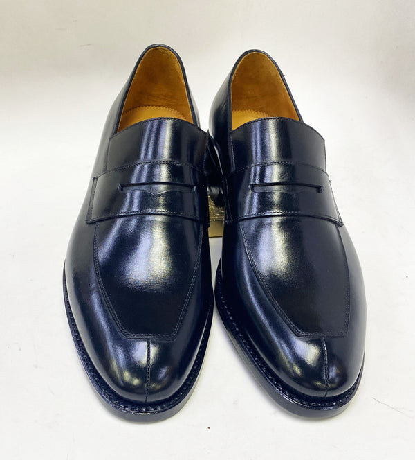 Ugo Vasare Cordovan Penny Loafer - Black
