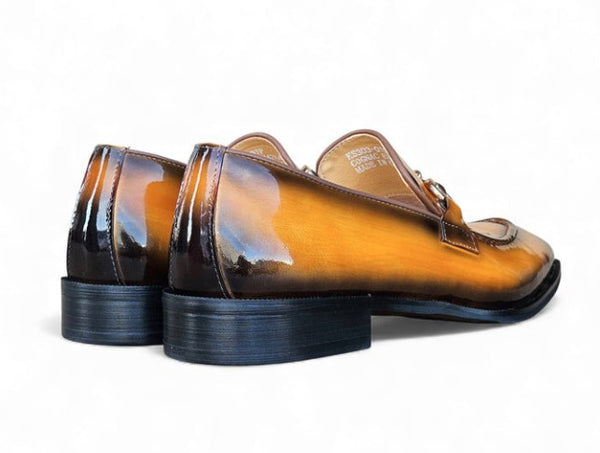 Carrucci Patent Leather Loafer - Cognac