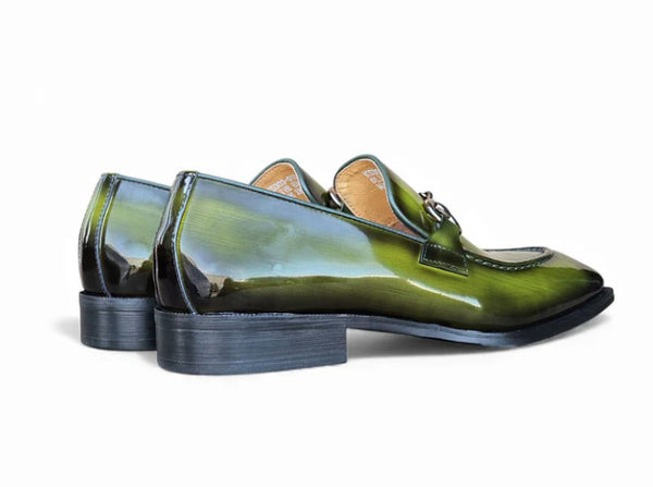 Carrucci Horsebit Patent Loafer - Green