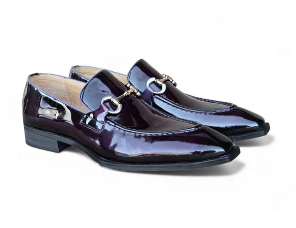 Carrucci Horsebit Patent Loafer - Purple