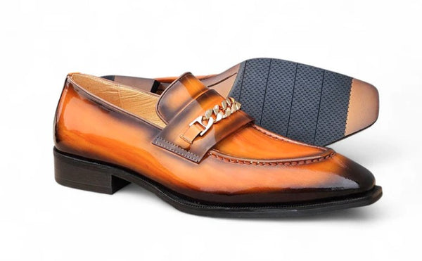 Carrucci Amber Patent Loafer - Cognac