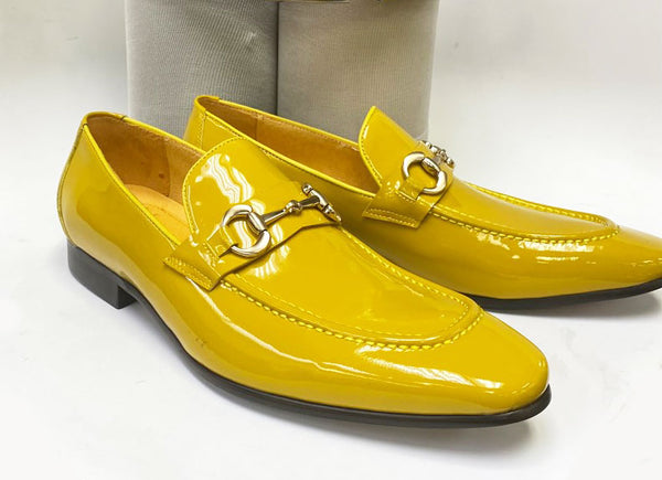 Maurice Shiny Calfskin Loafer - Mustard