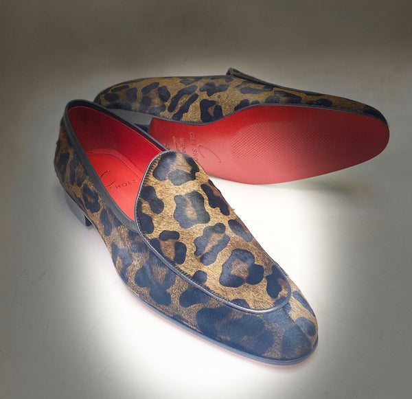 C Collection Leopard Hair Loafer - Brown