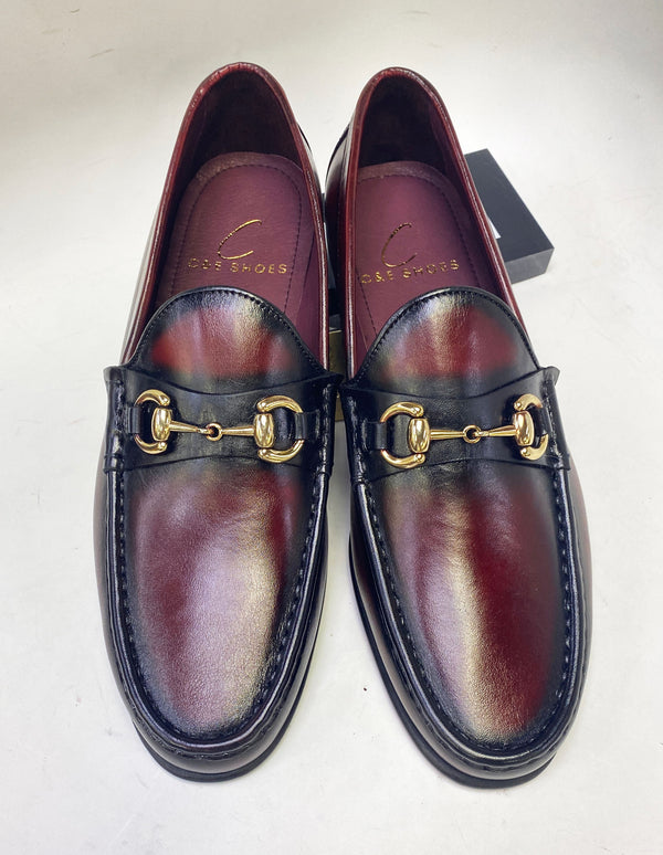 C Collection Leather Loafer - Burgundy