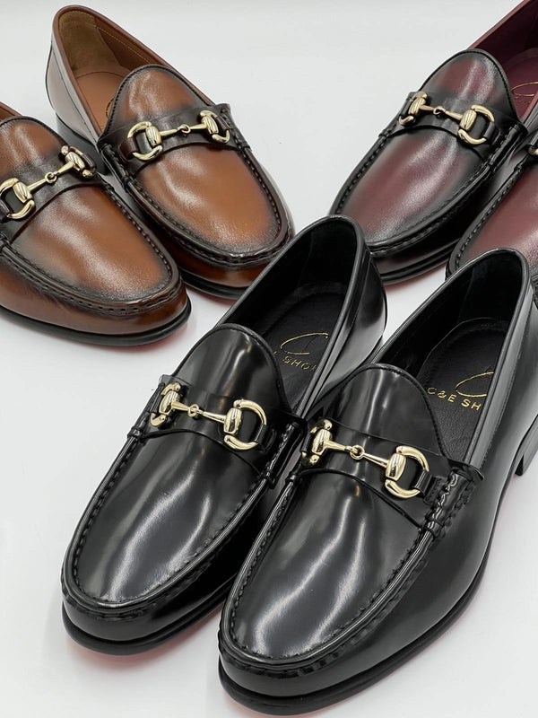 C Collection Leather Loafer - Black