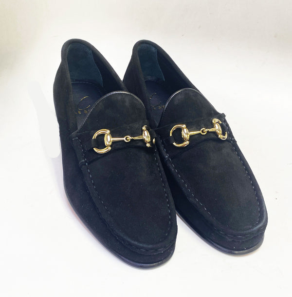C Collection Suede Loafer - Black