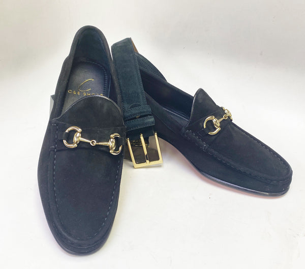 C Collection Suede Loafer - Black