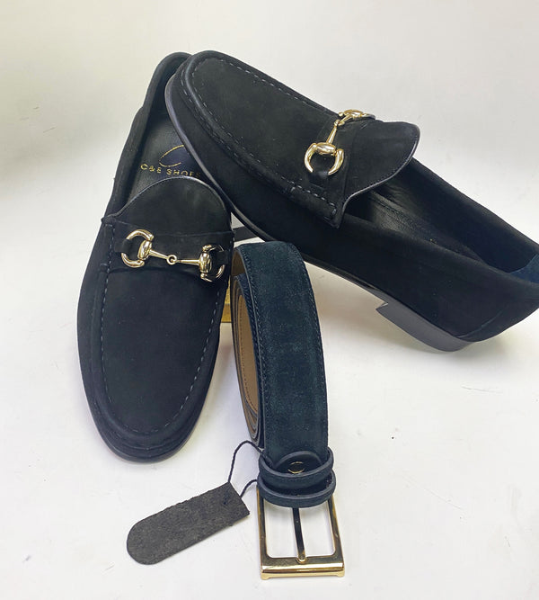 C Collection Suede Loafer - Black