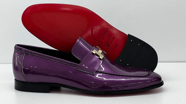 C Collection Patent Leather H Loafer - Purple