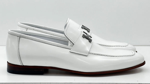 C Collection Patent Leather H Loafer - White