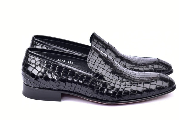 Corrente Calfskin Penny Loafer - Black