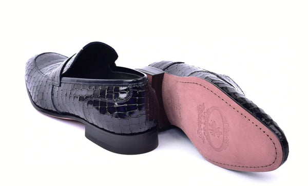 Corrente Calfskin Penny Loafer - Navy