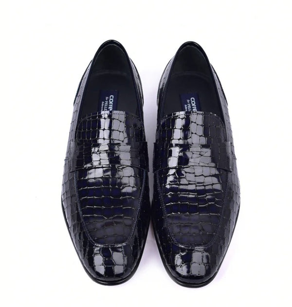 Corrente Calfskin Penny Loafer - Navy