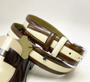 C Collection Nappa Leather Loafer - Brown/Beige