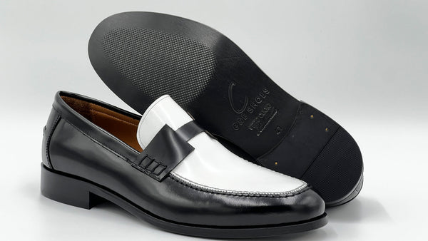 C Collection Nappa Leather Loafer - Black/White