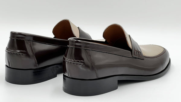 C Collection Nappa Leather Loafer - Brown/Beige