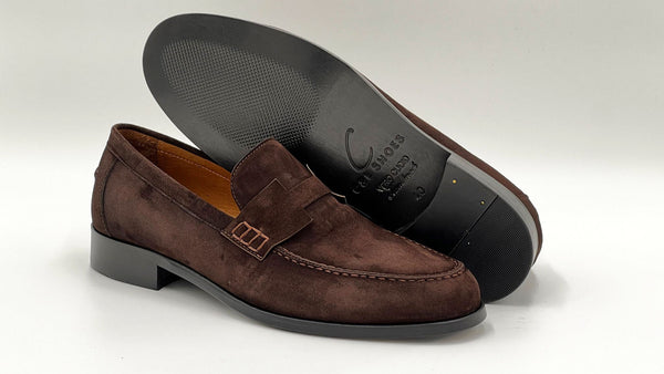 C Collection Suede Loafer - Brown