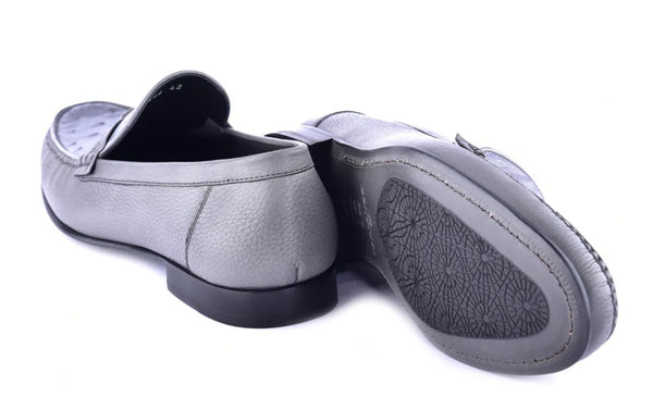 Corrente Ostrich Deerskin Loafer - Grey