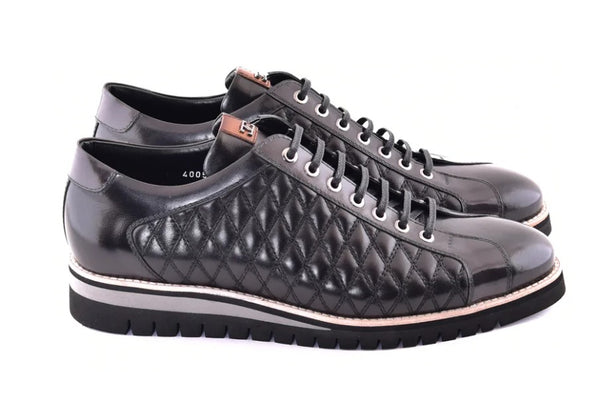 Corrente Quilted Calfskin Oxford - Black