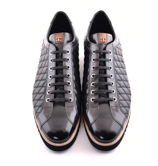 Corrente Quilted Calfskin Oxford - Black