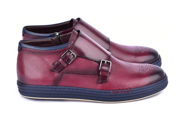 Corrente Hightop Casual Shoe - Burgundy