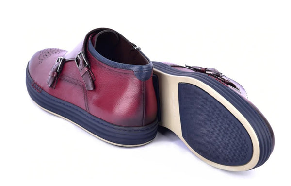 Corrente Hightop Casual Shoe - Burgundy