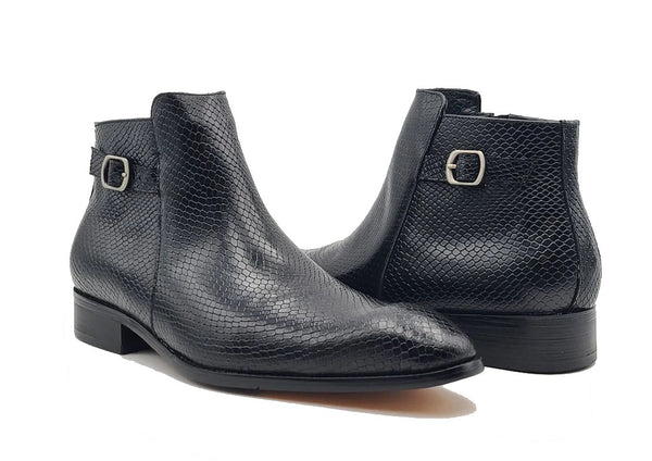 C&E Shoes Calfskin Boot - Black