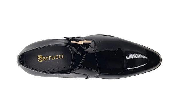 Carrucci Patent Monkstrap Shoe - Black