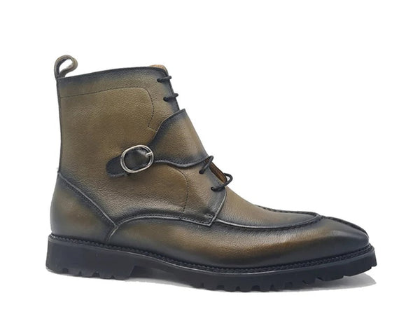 C&E Carrucci Calfskin Boot - Olive