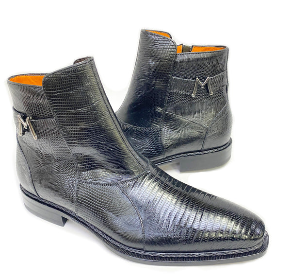 Mezlan Peninsula Lizard Boot - Black