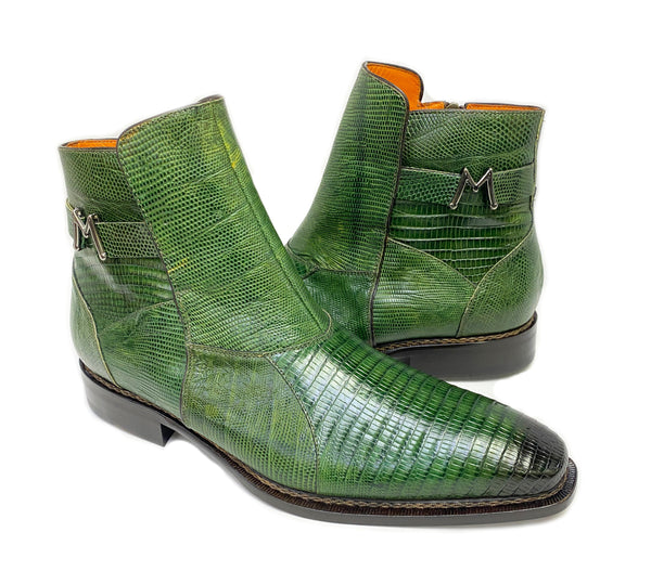 Mezlan Peninsula Lizard Boot - Olive