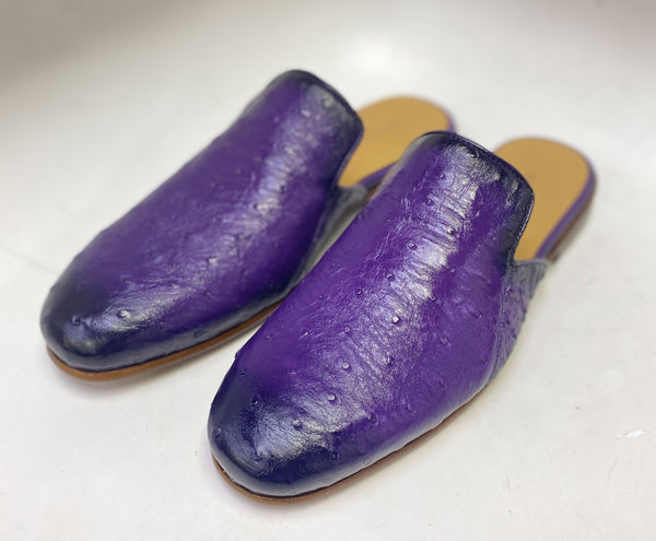 Mezlan Ostrich Slip-On Shoe - Purple