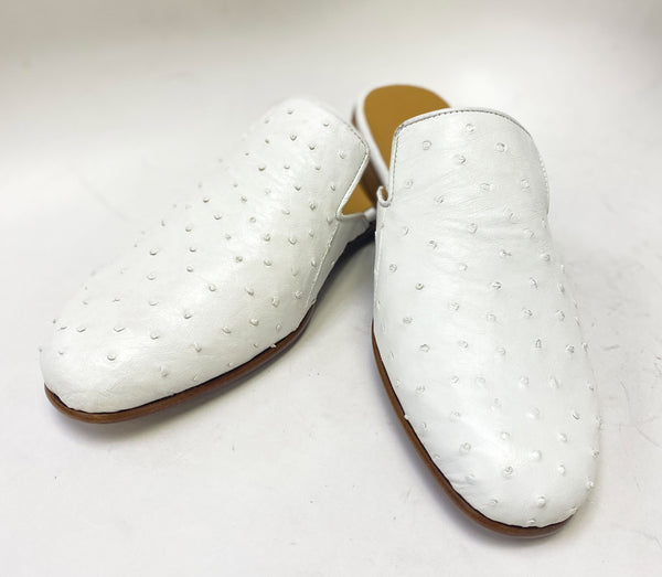 Mezlan Ostrich Slip-On Shoe - White