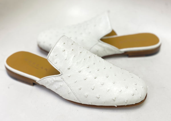 Mezlan Ostrich Slip-On Shoe - White