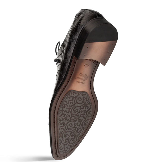 Mezlan Crocodile Oxford - Black/Grey