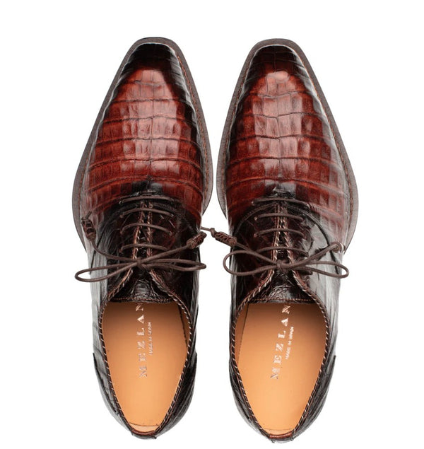 Mezlan Crocodile Oxford - Sport/Brown