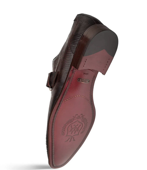 Mezlan "Omero" Lizard Monk/Oxford Brown