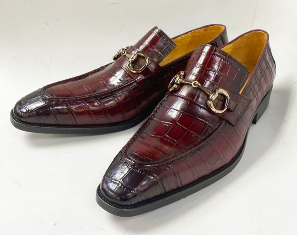 Maurice Crocodile Calfskin Loafer - Burgundy