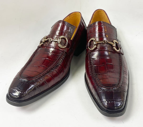 Maurice Crocodile Calfskin Loafer - Burgundy