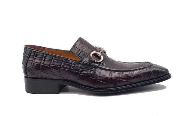 Maurice Crocodile Calfskin Loafer - Purple