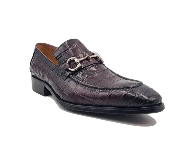 Maurice Crocodile Calfskin Loafer - Purple