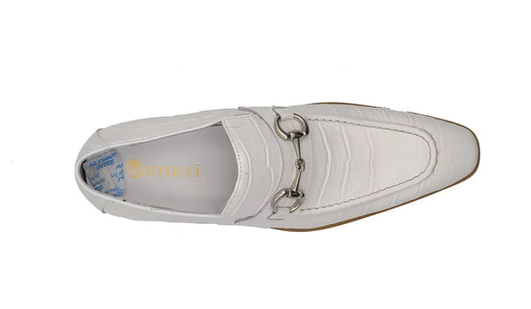 Maurice Crocodile Calfskin Loafer - White