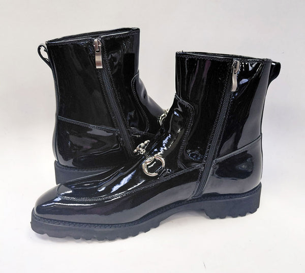 Maurice Patent Slip On Boot - Black