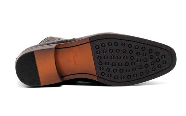 Maurice Croco Embossed Boot - Black