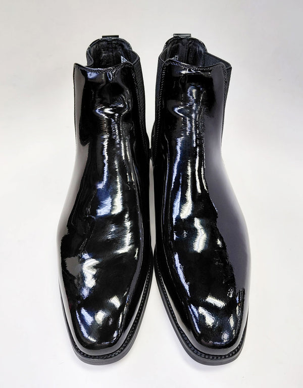 Maurice Patent Leather Slip On Boot - Black