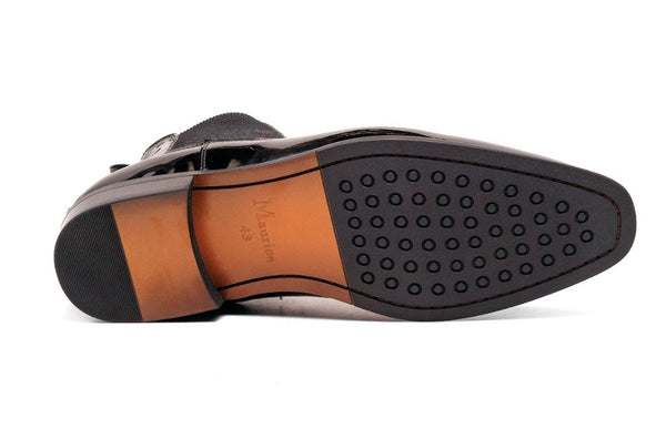 Maurice Patent Leather Slip On Boot - Black