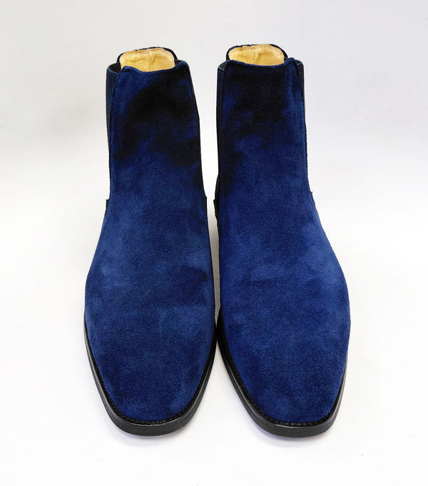 Maurice Suede Slip On Boot - Blue