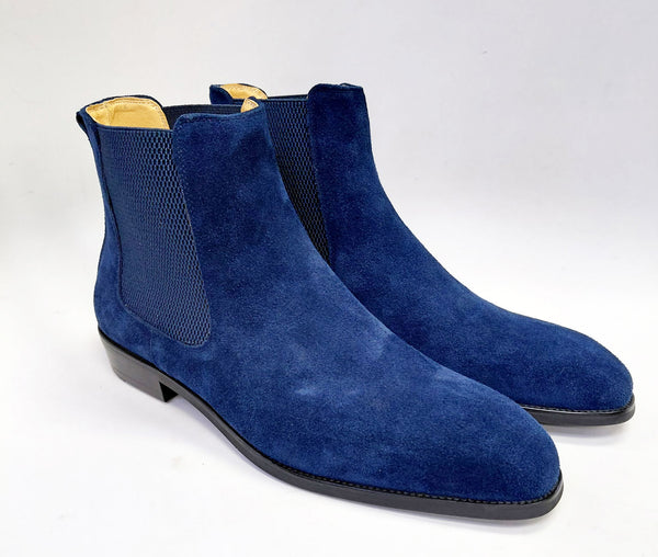 Maurice Suede Slip On Boot - Blue