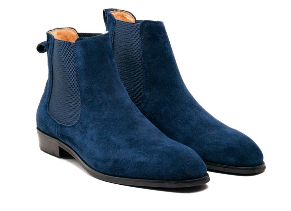Maurice Suede Slip On Boot - Blue