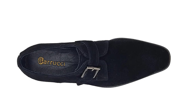 Carrucci Suede Monkstrap - Black